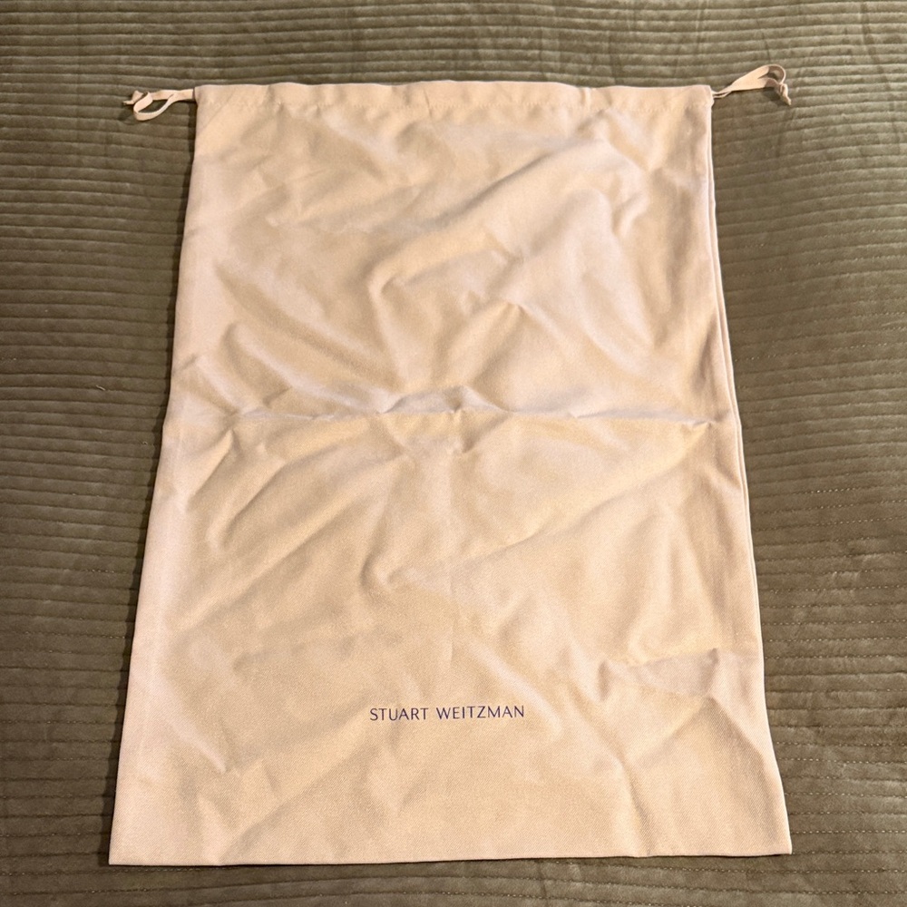 Stuart Weitzman Extra Large Pink Drawstring Dust … - image 1